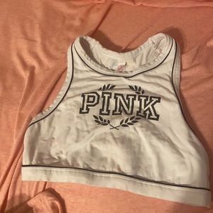 Pink sports bra